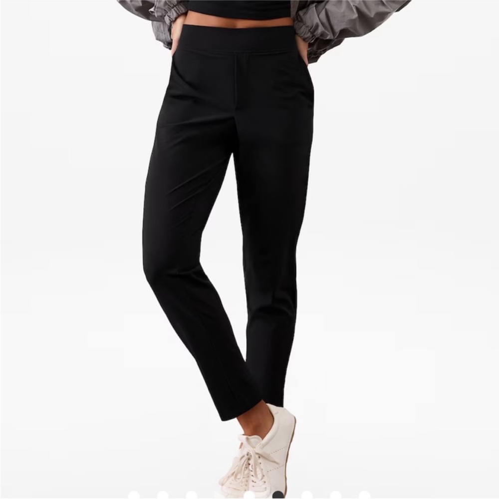 Athleta Brooklyn Mid Rise Ankle Pant Black 2P